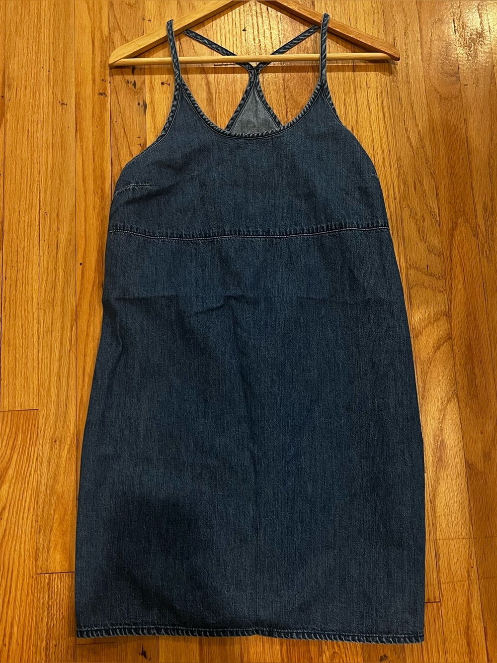 Vintage Express Bleus Dark Blue Denim Tank Dress Y2K